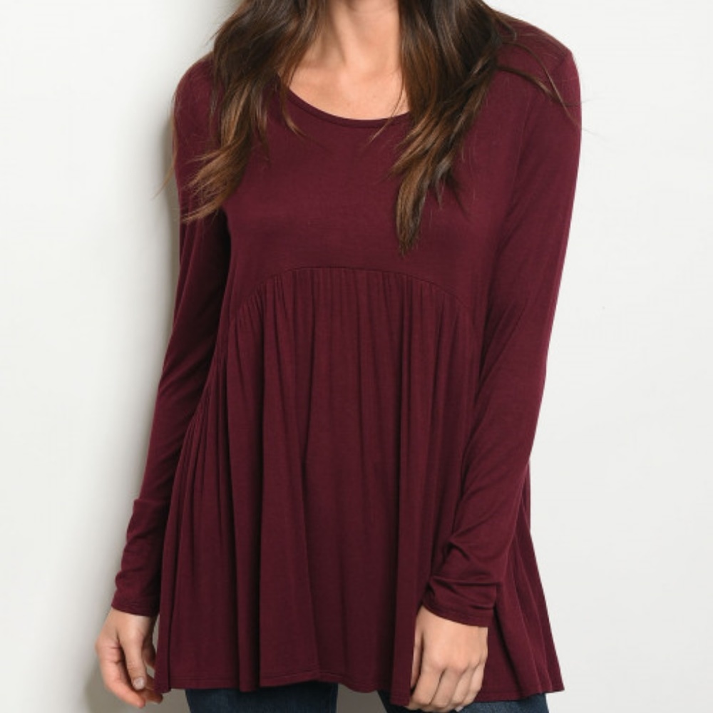 Burgundy Tunic Top